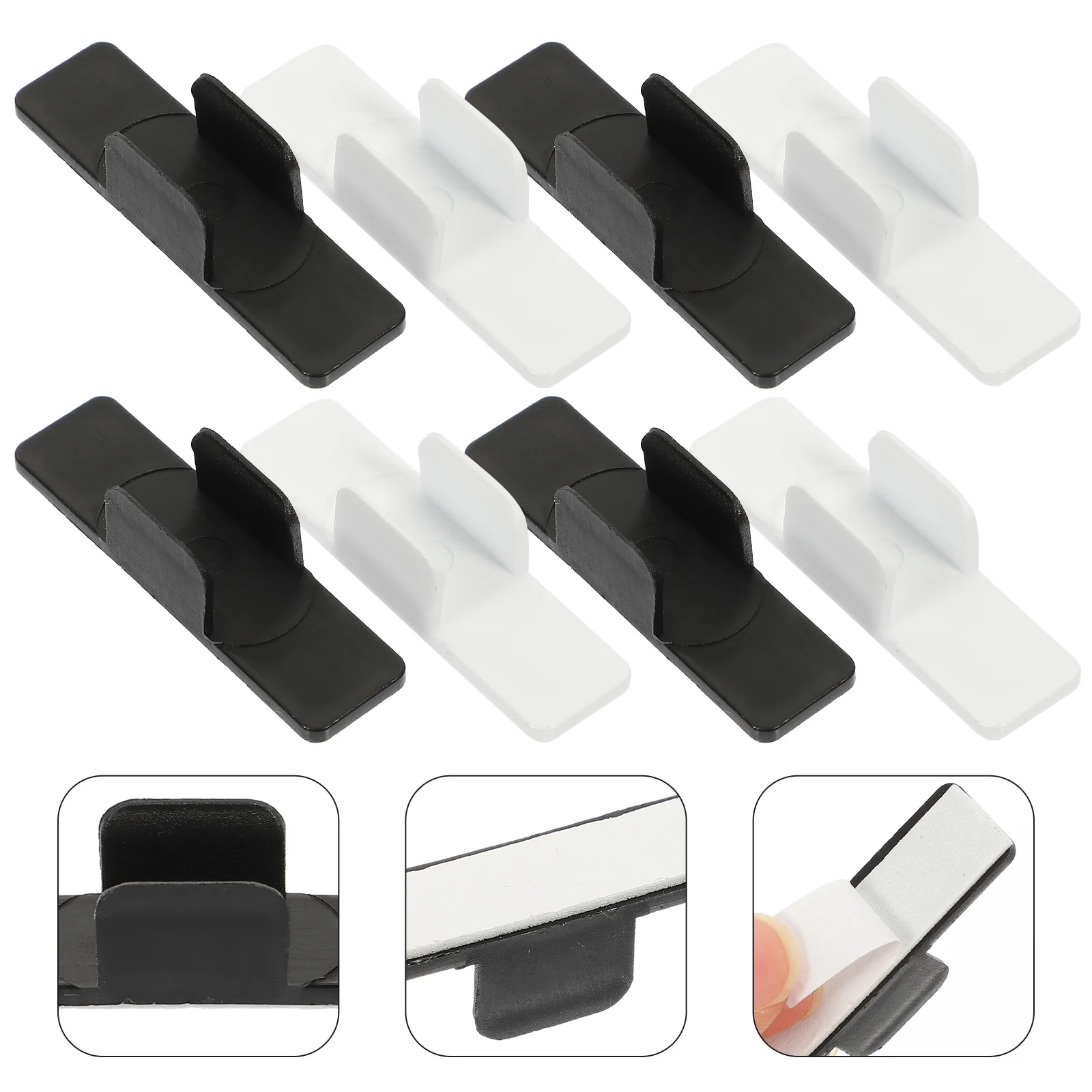 20 Pcs Penholder The Notebook Plastic Pencil Clip Self-adhesive Clamps Fixing Clips Abs Fixators Holders Whiteboard