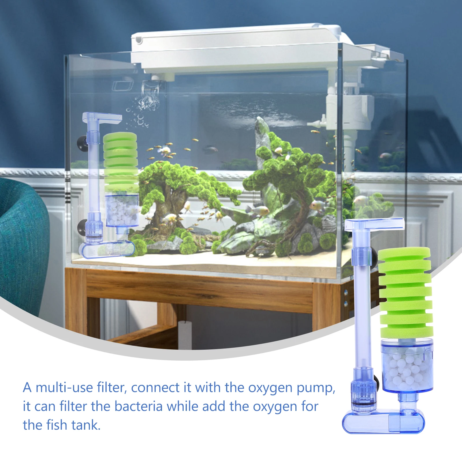 

Aquarium Filter Sponge Fish Tank Supplies Water Purifier Small Pets Heater Cleaner Fish Tank Filter Pet Supplies