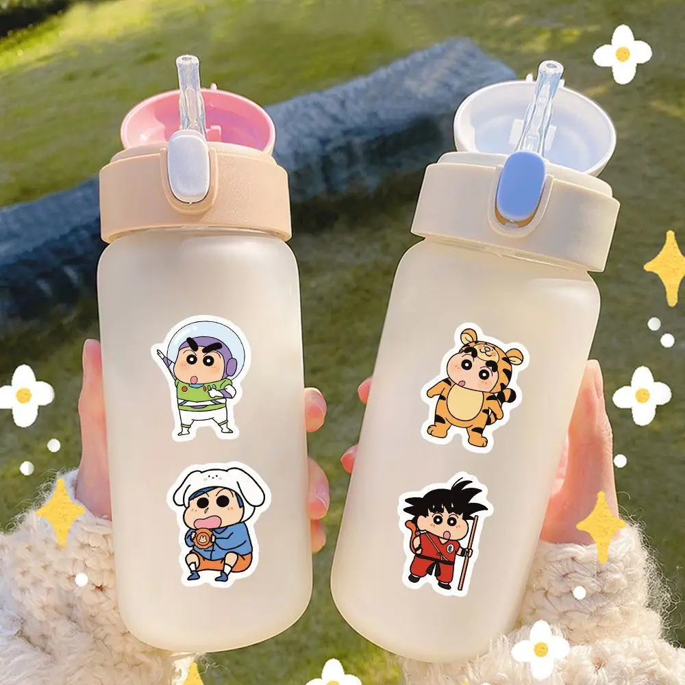 Crayon Shin-chan  Shiro Cartoon Cute 60pcs Stickers Kawaii 2D Graffiti DIY Decoration Stickers Animation Peripheral Wholesale - view 6