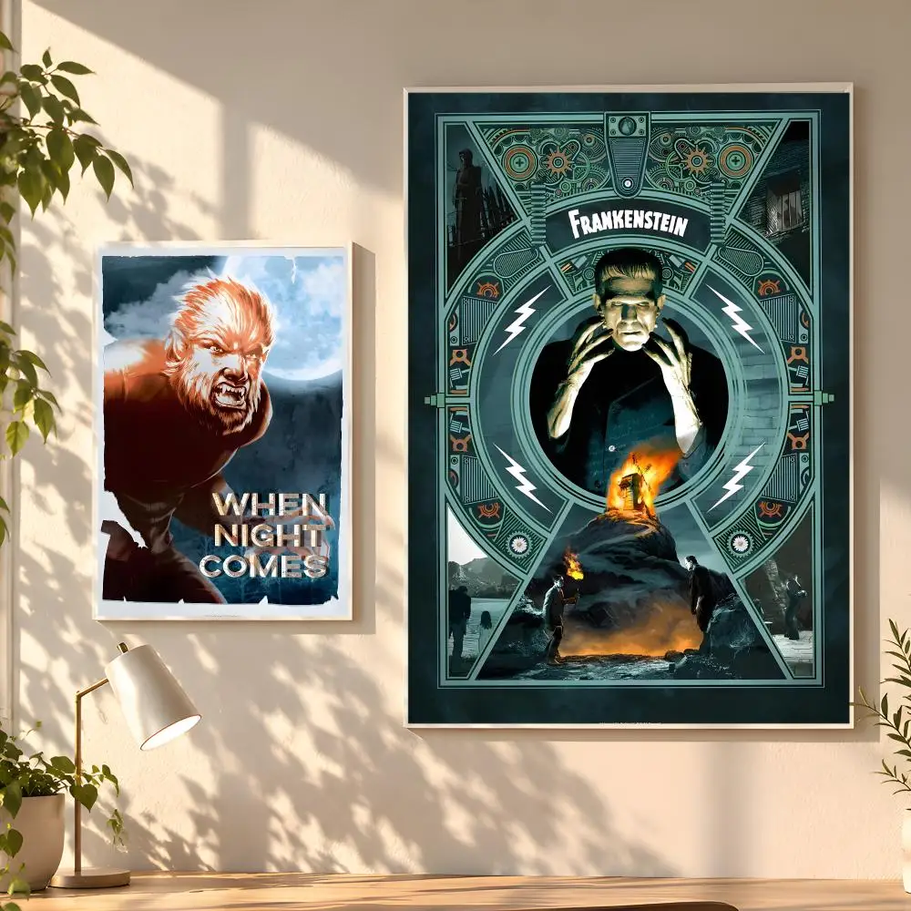 M-Monster Series Creative Room Art Poster for Dormitory Bedroom Study Apartment - Unique Home Decor Gift