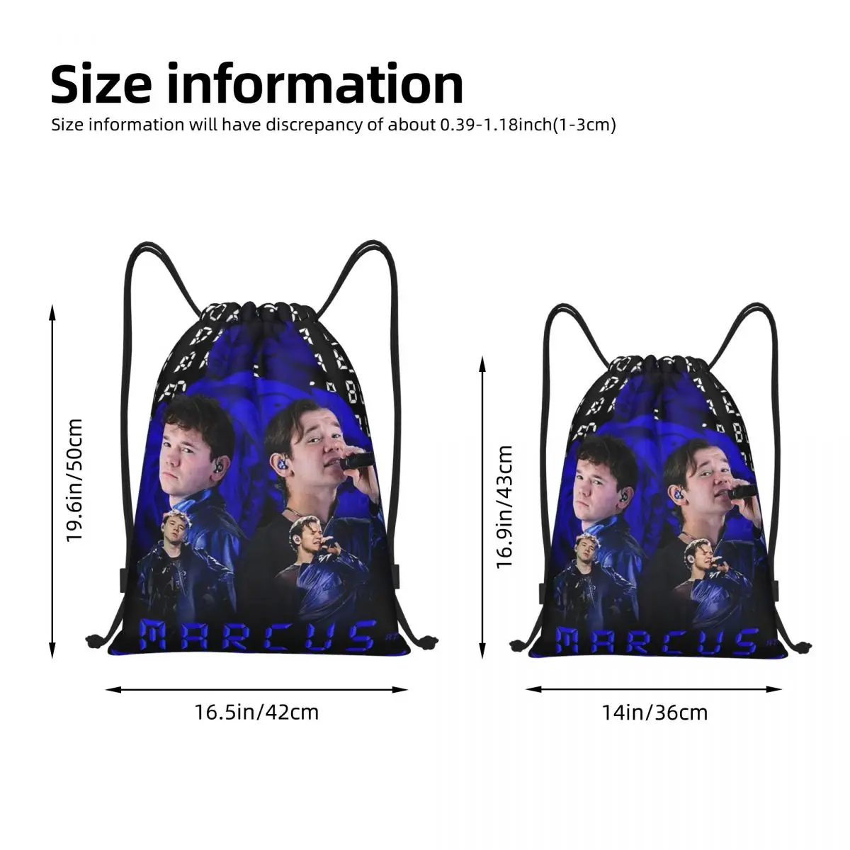 Marcus y Martinus Noruega (2) Mochilas Bolsas portátiles multifunción con cordón Bolsa deportiva Bolsas para libros para viajes escolares