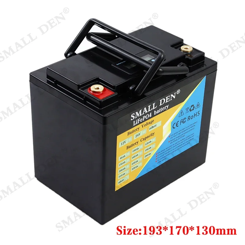 12V/12.8V 50Ah 30Ah 40Ah LiFePO4 Battery Campers Waterproof Golf Cart Battery Off-Road Off-grid Solar energy battery Tax Free