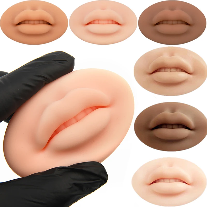 1pcs Lip Microblading Supplies Reusable 5D Silicone Practice Lips Skin Lip Block For PMU Beginner Training Tattoo Makeup Tools