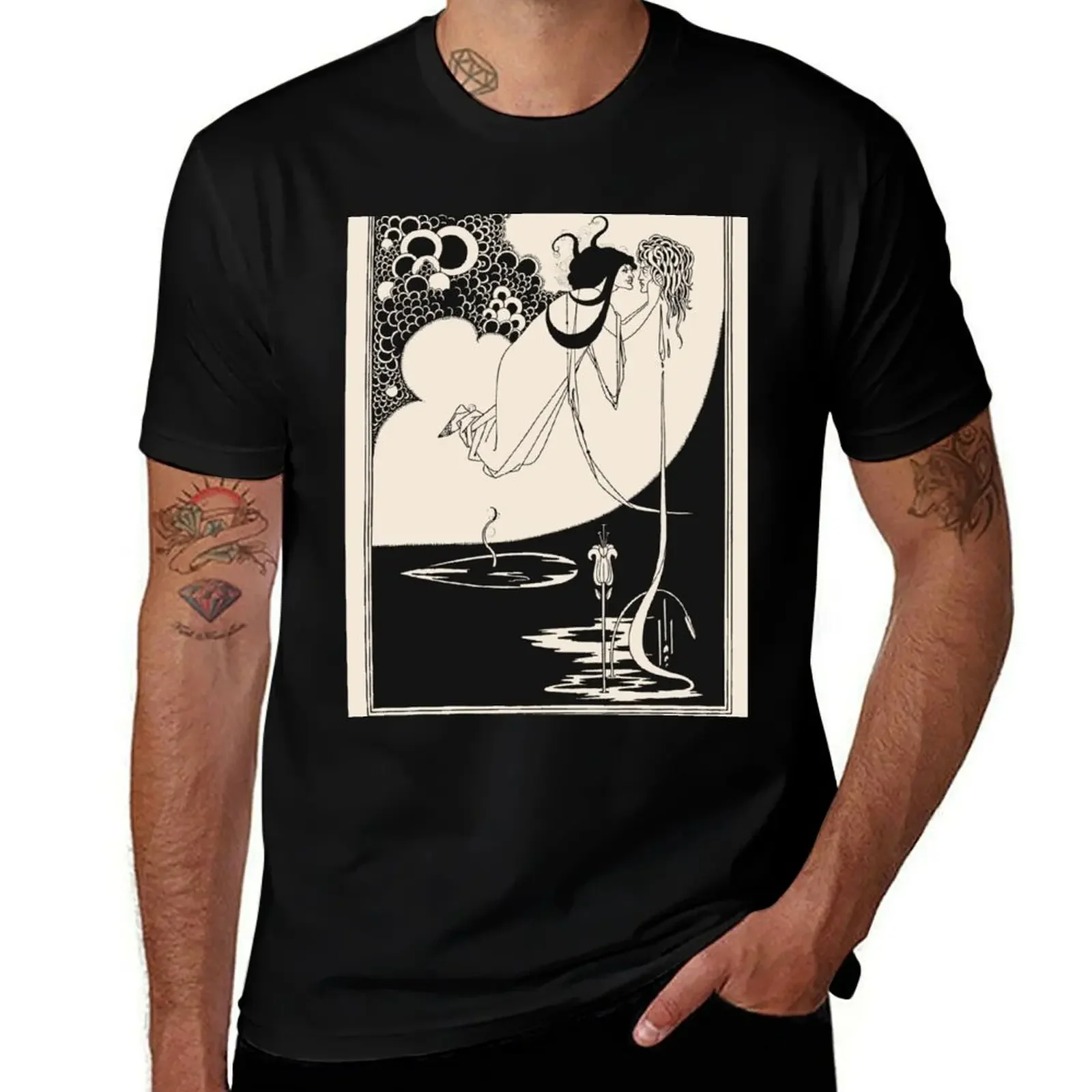 High Res Aubrey Beardsley The Climax 1893 on Cream T-Shirt Aesthetic clothing anime figures anime tshirt mens graphic t-shirts