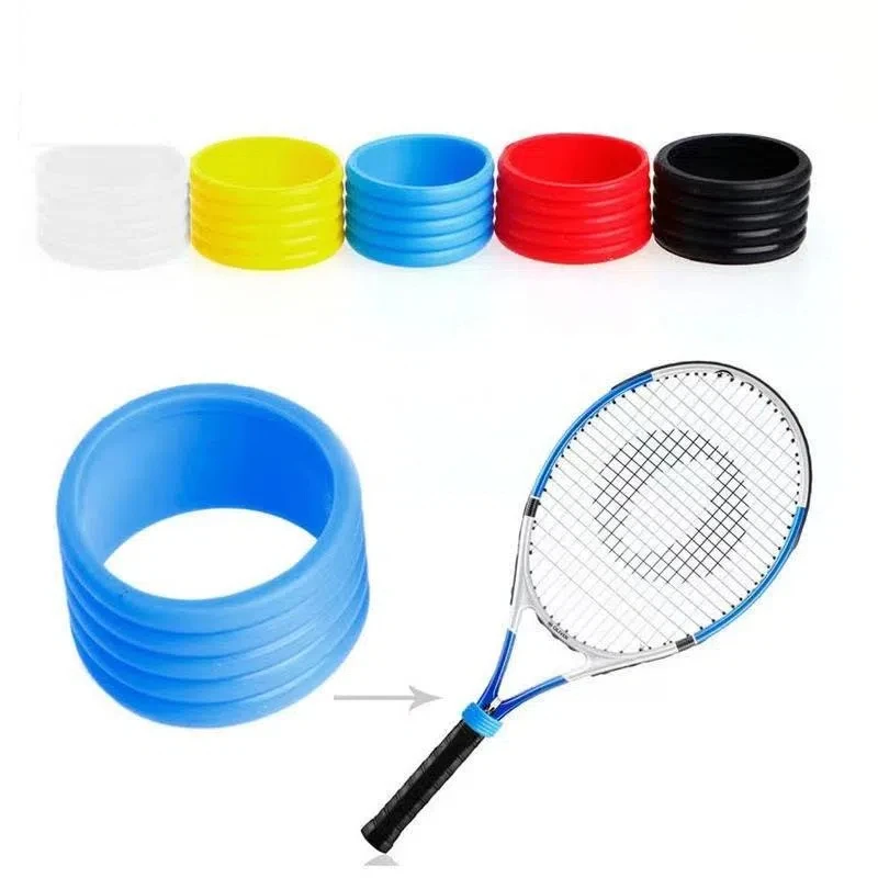 

4Pcs/lot Silicone Tennis Racket Grip Ring Handle Closure Rubber Sweat-absorbing Band Fixed Stretchable Handle Tennis Accessories