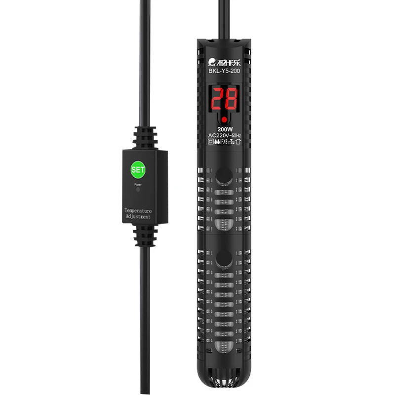 Aquarium Heater Fish Tank LCD Display Digital Thermostat Submersible Water Heating Rod Constant Temperature Control 220v