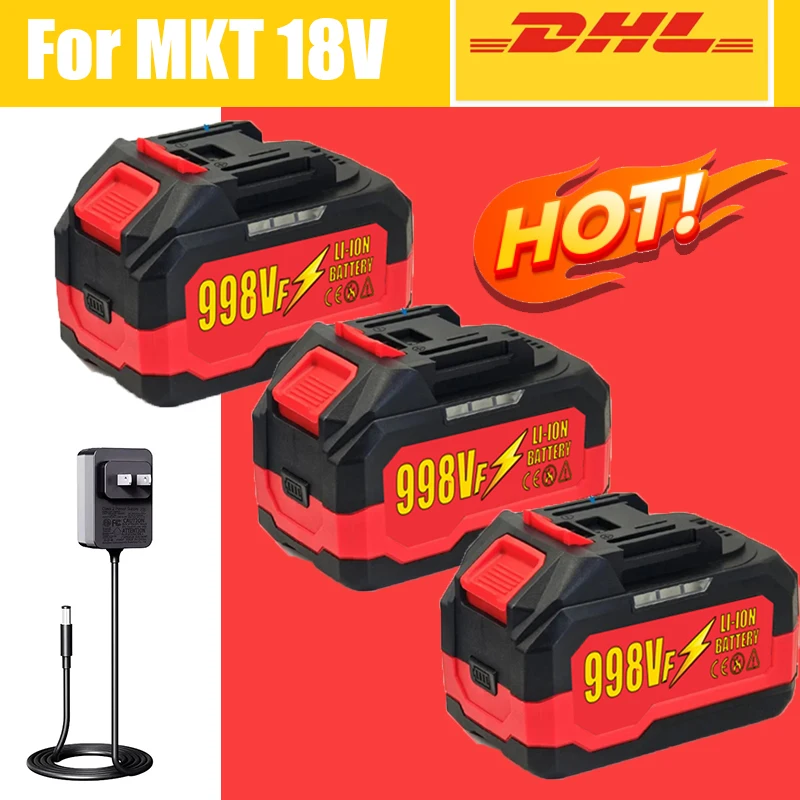 

18V 21V Lithium Battery 2/4/6AH Rechargeable 998VF Battery with Capacity Indicator for Electric Wrench Power Tool