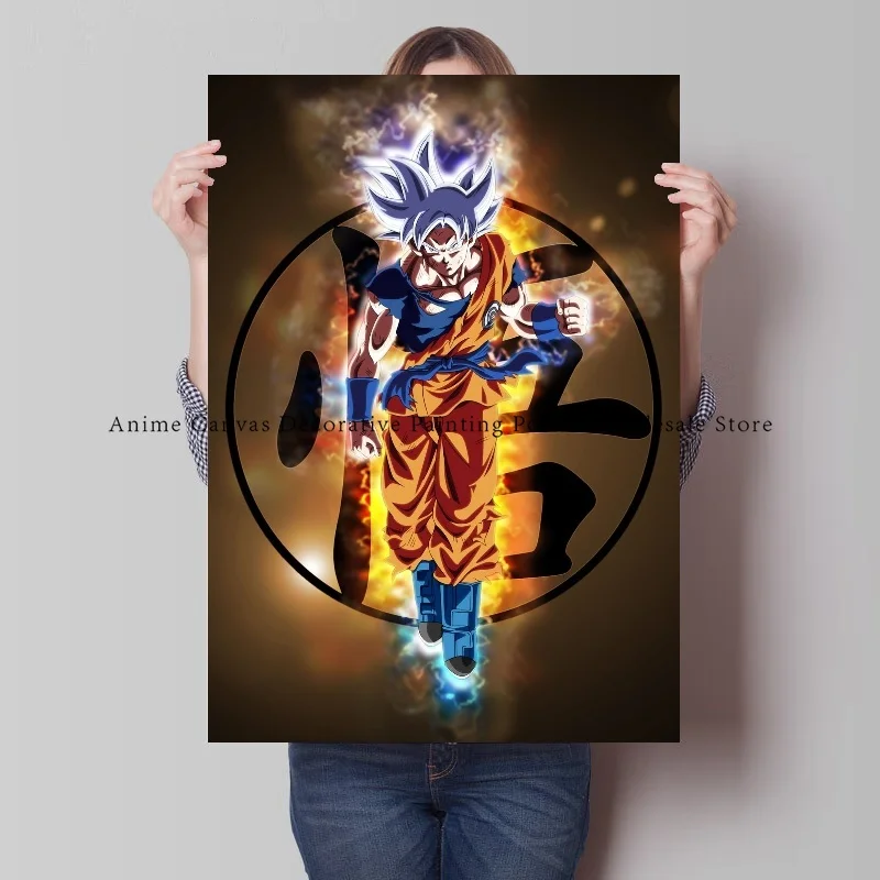 Bandai-clássico anime dragon ball z impressões de lona, cartaz, figuras, majin, bu, beerus, casa, quarto, parede de bar, arte vintage, decoração