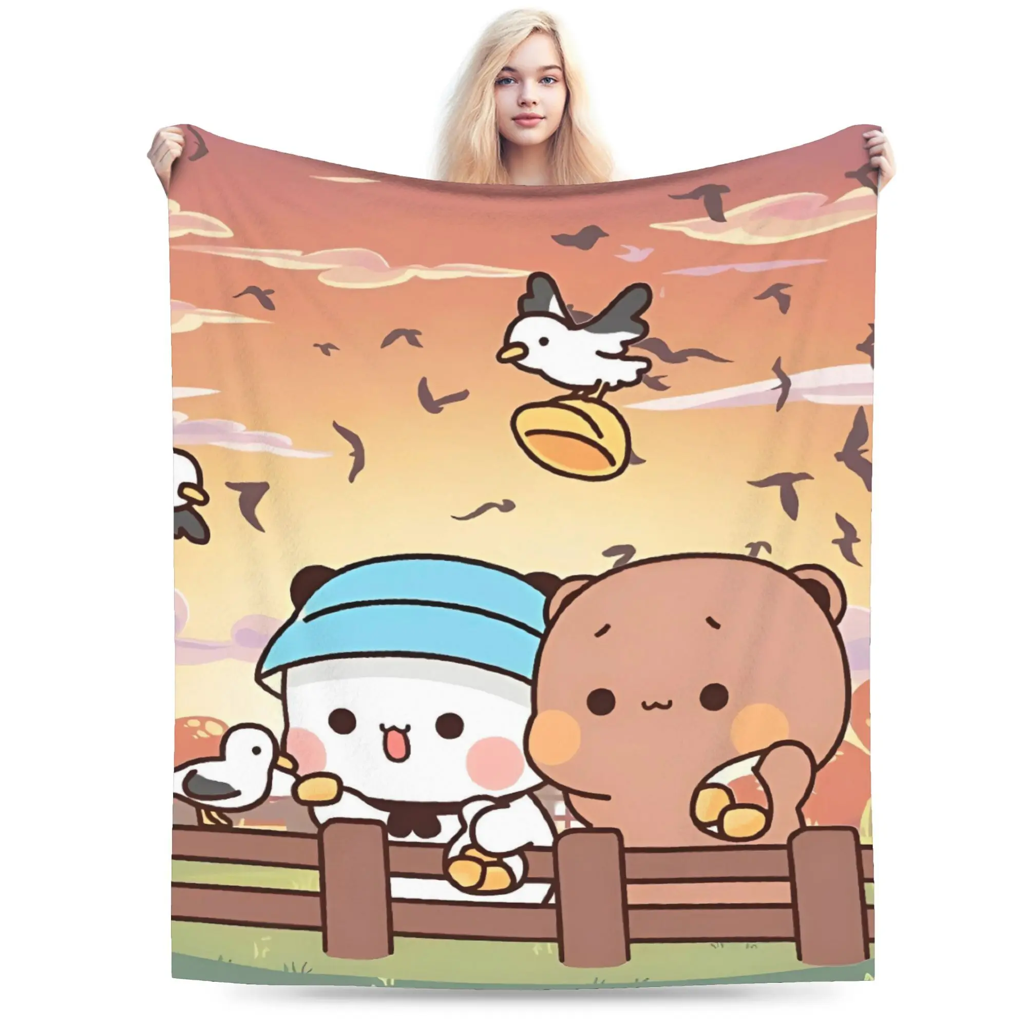 

Bubu And Dudu Panda Blankets Quality Super Warm Throw Blanket Autumn Girls Boys Home Decor Fashion Bedspread