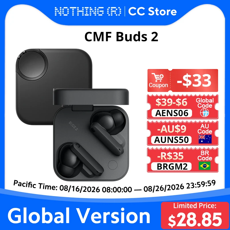 World premiere Nothing CMF Buds 2 driver with Dirac Opteo 6 high-quality mics 48dB Clear sound quality 11mm PMI Hybrid ANC IP55