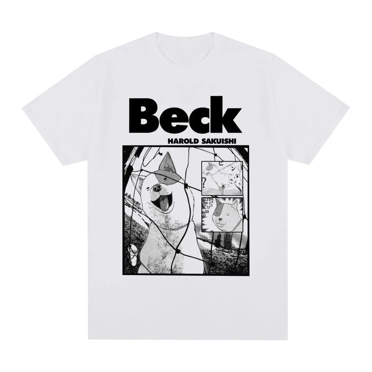 Beck Vintage T-shirt Mongolian Chop Squad Anime Print Art Cotton