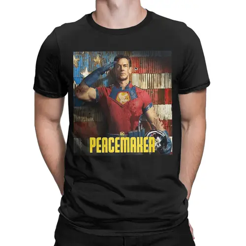 Imagen 2 del producto Camisetas The American Peacemaker para hombre y mujer, camisetas 100% de algodón, camisetas creativas de manga corta con cuello redondo, camiseta de talla grande