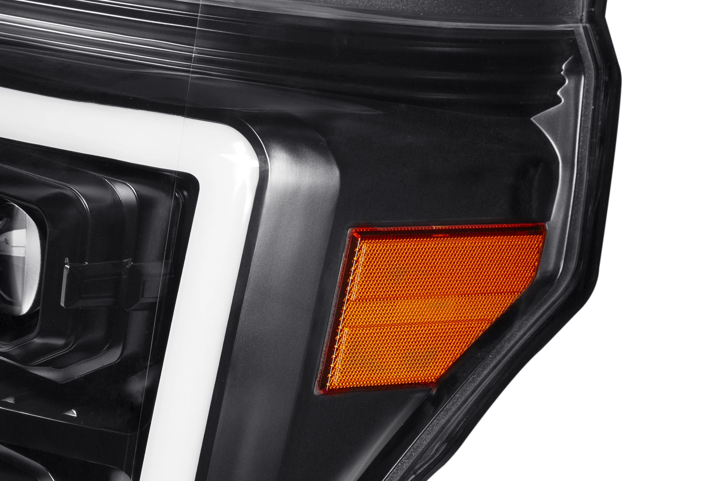 Hot-selling Front light Switchback Sequential LED C-Bar Projector Headlights FOR 2011-2016 Ford F250 F350 F450 F550(Black /Clear