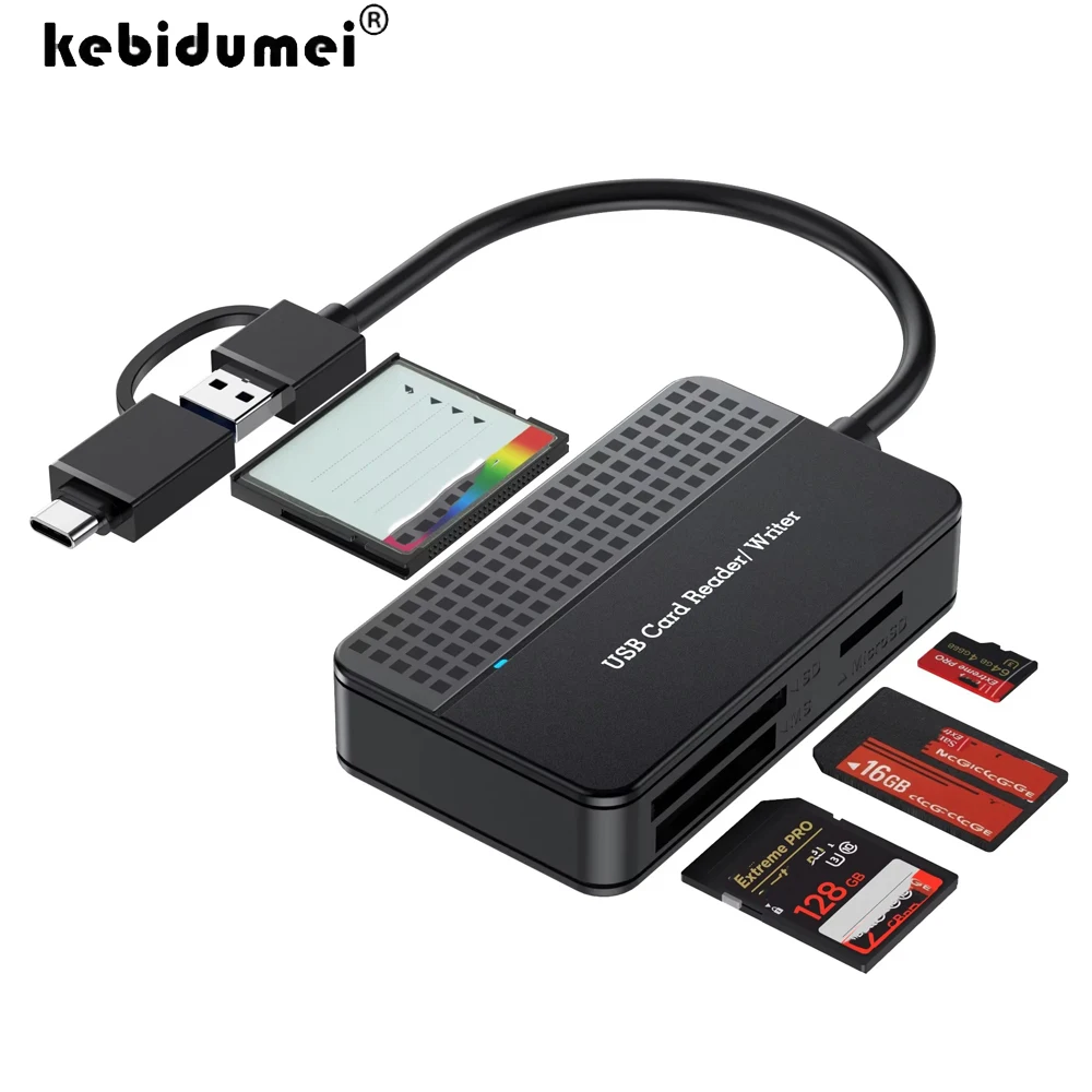 

Устройство чтения карт USB 3.0, 4-портовый концентратор USB 3.1, карта памяти TF SD/TF/MS Pro/DUO, высокоскоростной адаптер передачи 5 Гбит/с для ПК, ноутбука