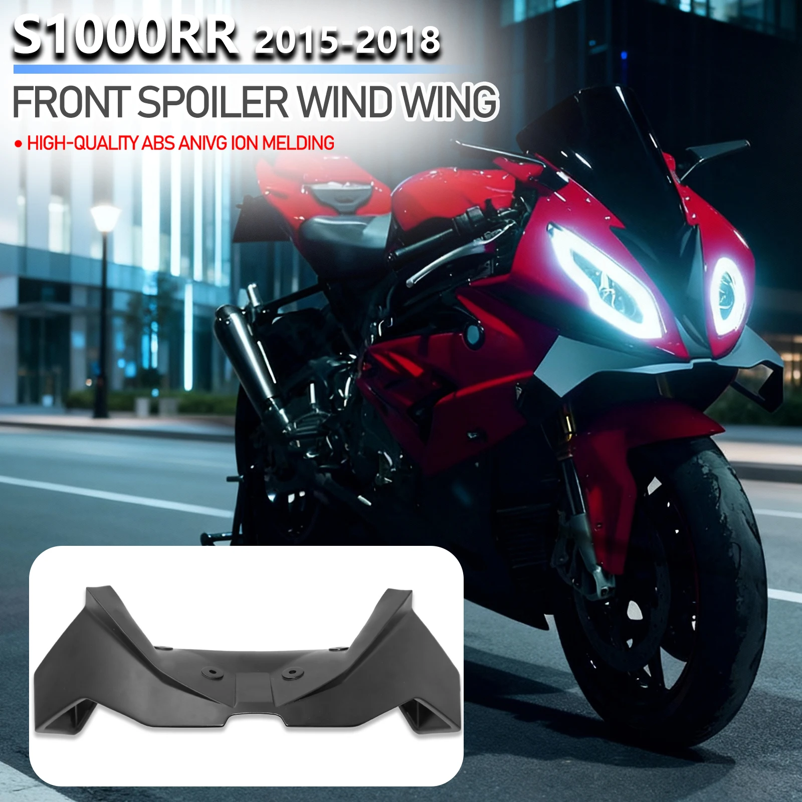 

For Motorcycle Front Fairing Winglet Aerodynamic Wing Spoiler Winglet Body Work Fairing BMW S1000RR 2015 2016 2017 2018