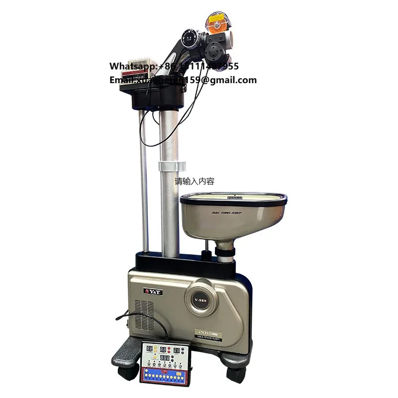 Y&T V989 High Level Smart Serve Auto-recycle Table Tennis Robot Floor-mounted Ping Pong Ball Robot