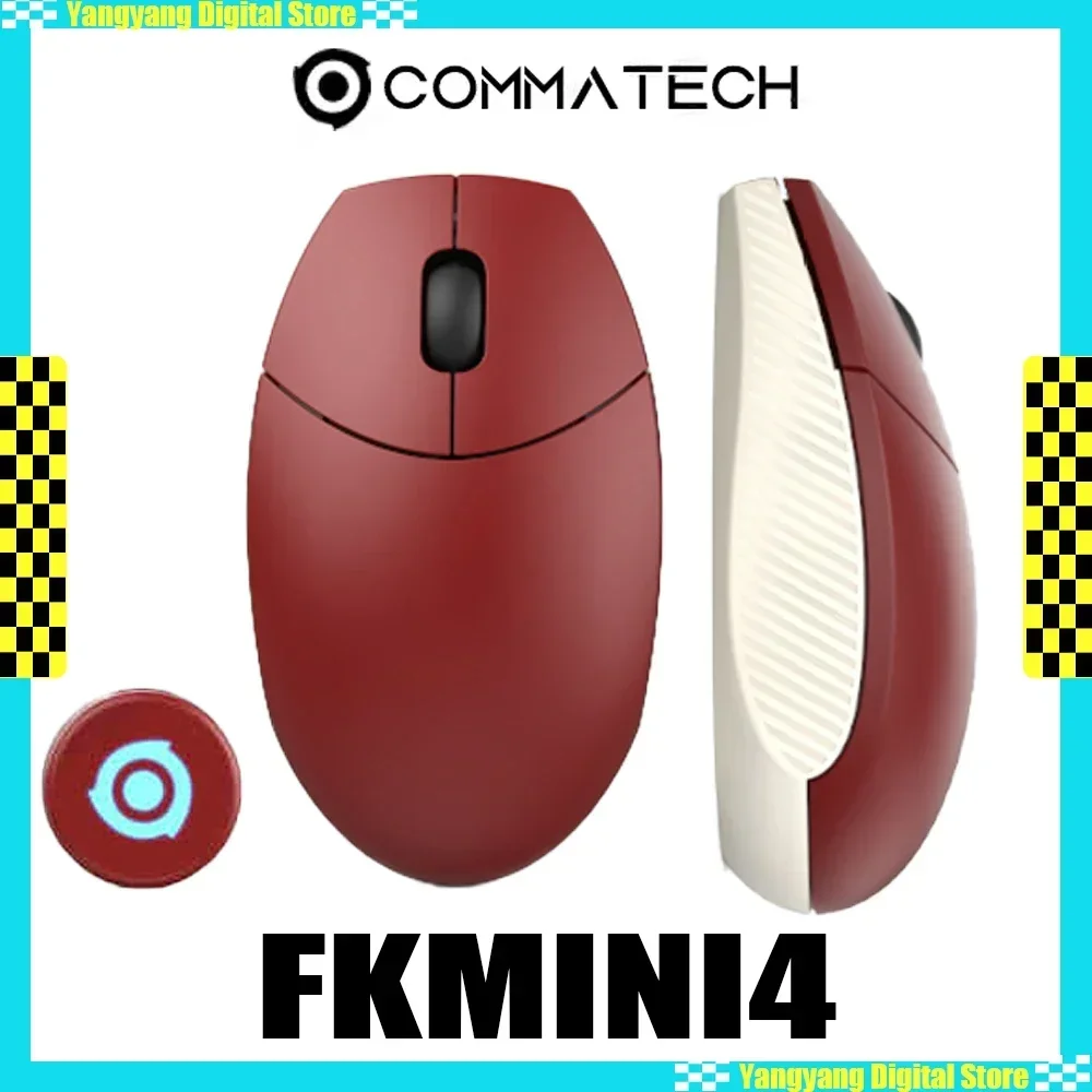 

COMMATECH FKMINI4 Wireless Mouse 8K PAW3395 Bluetooth Tri-mode E-sports Gaming Mouse Lightweight Ergonomics PC Gamer Accessories