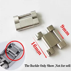 16mm*9mm Connector Spare Links End Parts For Rolex Daytona GMT Water Ghost Submariner 904L Steel Silver Watch Band Accessories