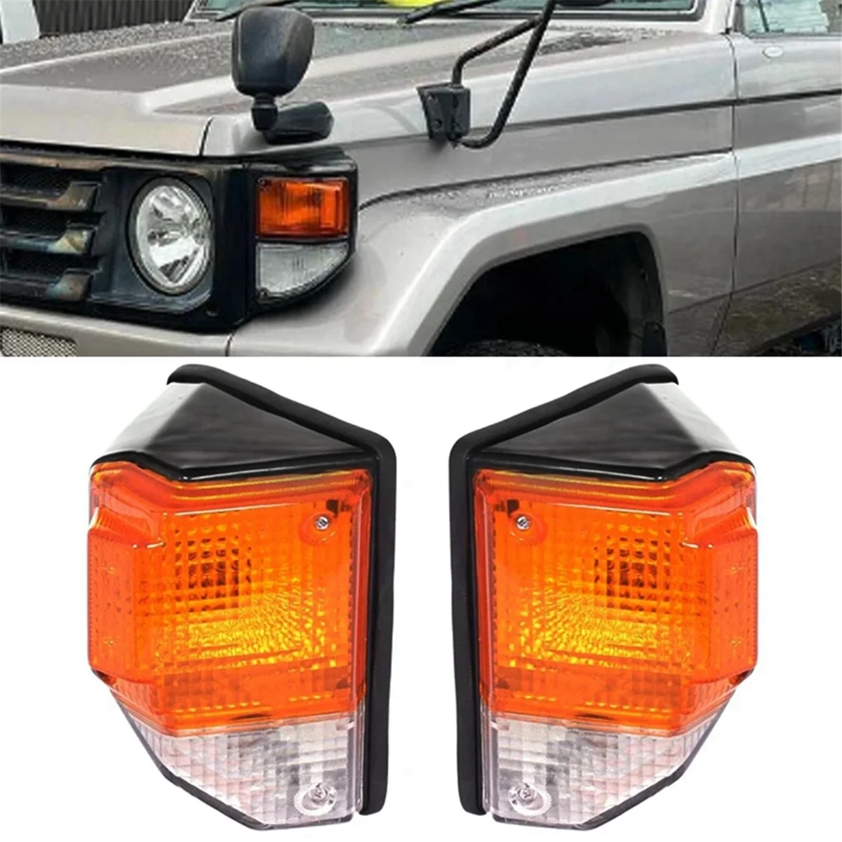 لتويوتا لاند كروزر 70 سلسلة 1985 1986 1987 1988 1999 سيارة الزاوية ضوء الجانب الأمامي بدوره أضواء الإشارة