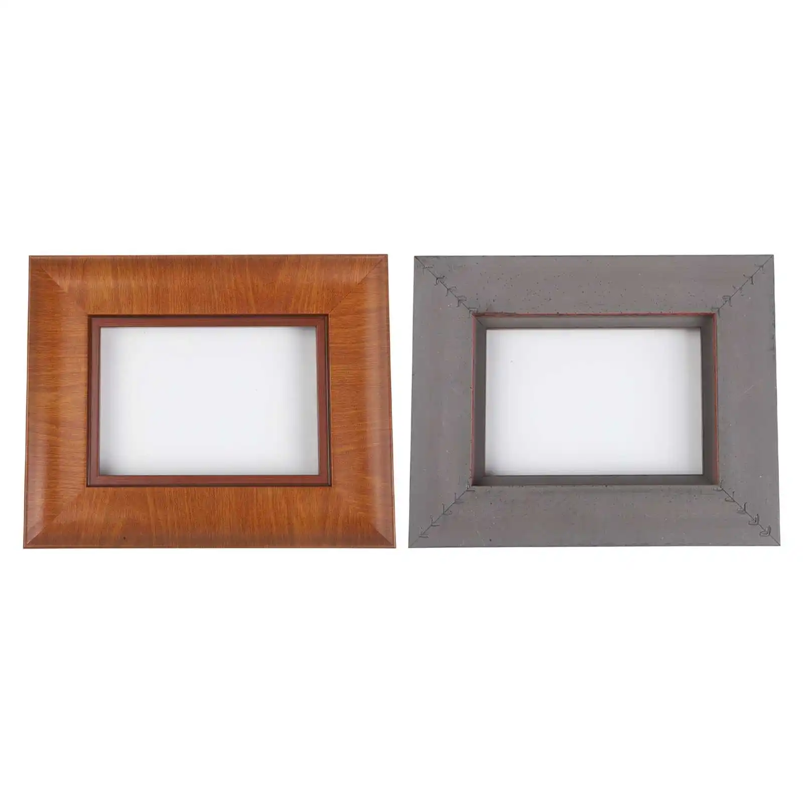 7 Inch Square Solid Wood Frame Vintage Style for Paintings Sketches DIY Photo Frame for Personal Wall Decoration
