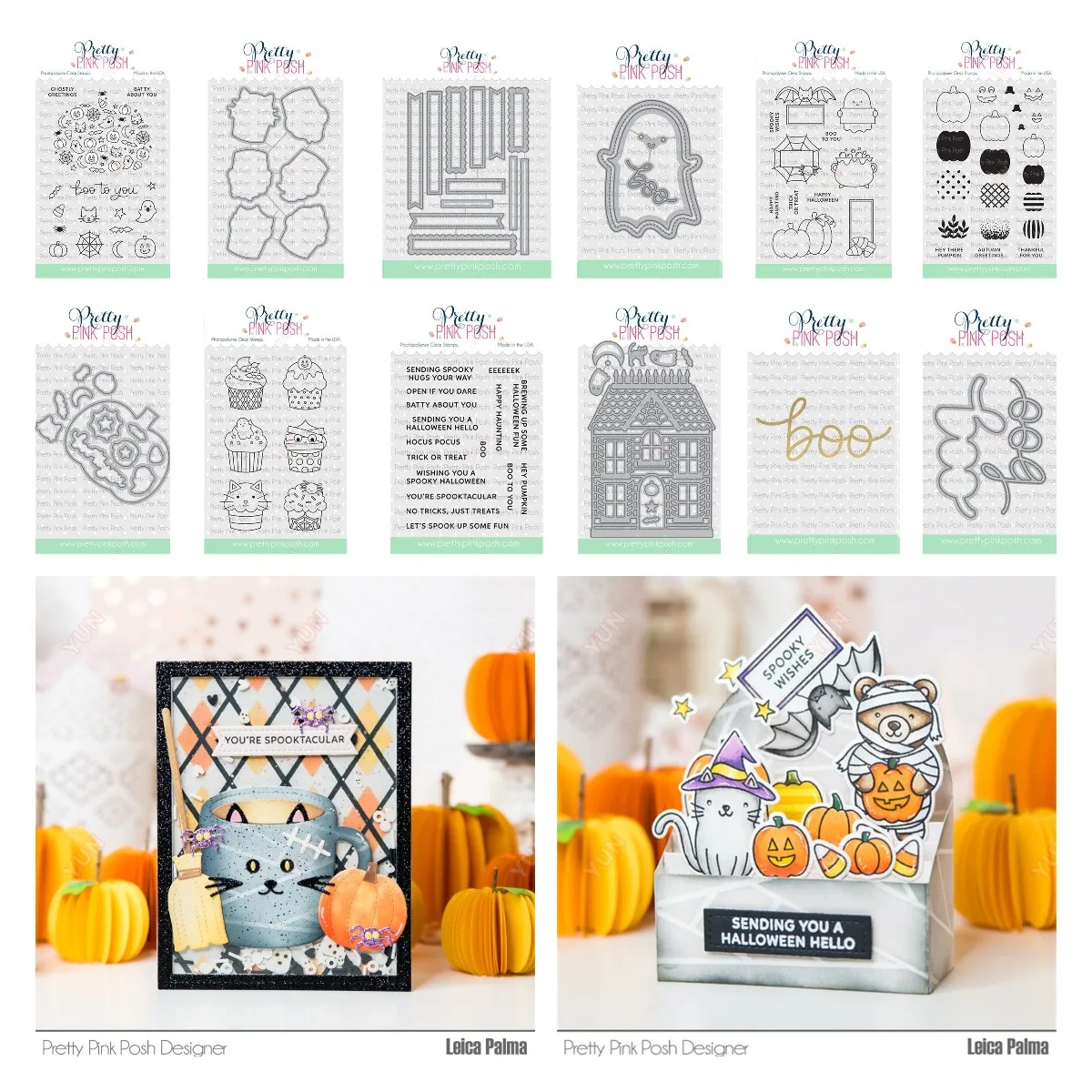 

Candy Spider Webs Stencils Halloween Stamps Set Signs Decor Pumpkins Cupcakes Large Boo Script Shadow Dies DIY Paper Cards Gift