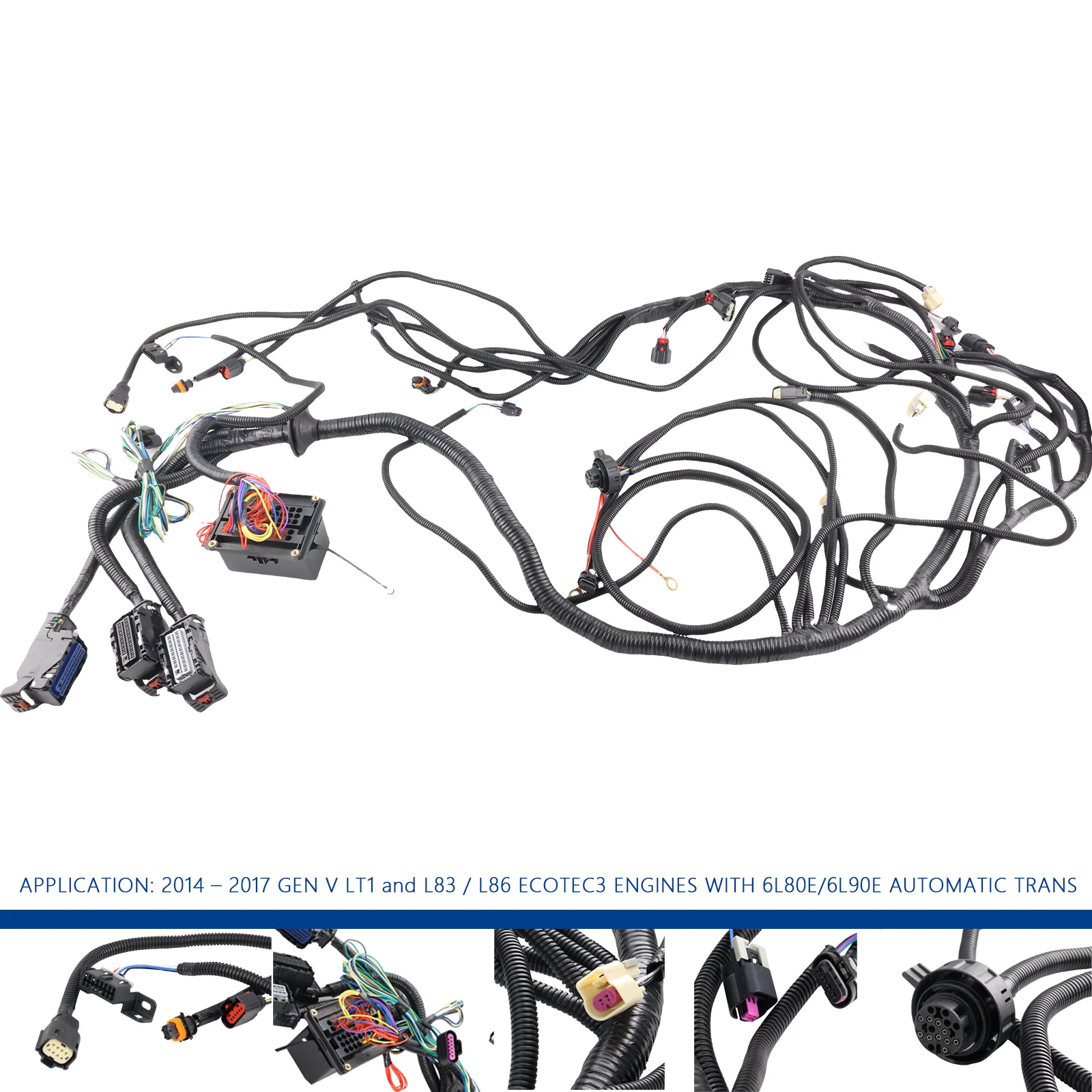 Motorkabelboom 2014-2017 Gen V LT1 / L83 5.3/L86 6.2 W/ 6L80E/6L90E 4-draads standalone kabelboom