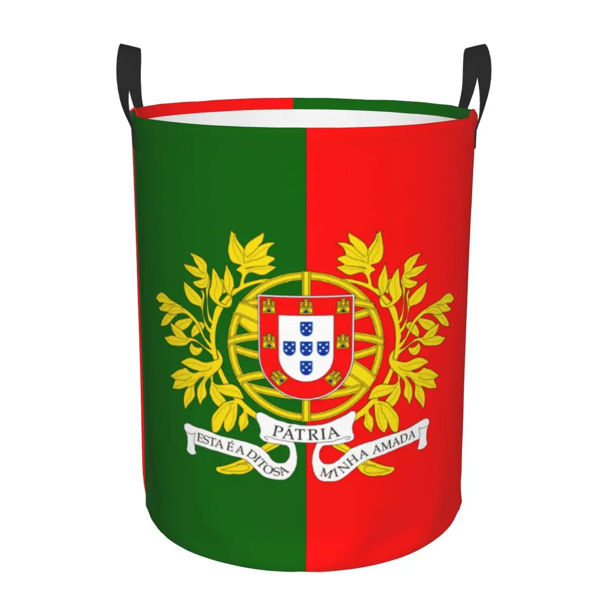 Foldable Laundry Basket for Dirty Clothes Military Flag Of Portugal Storage Hamper Kids Baby Home Organizer