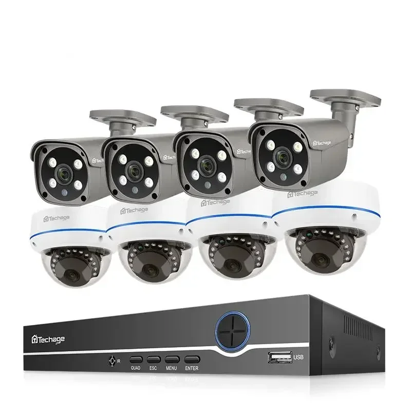 

TinoSec Poe NR kit system security home 8ch 5MP HDD surveillance cameras systems