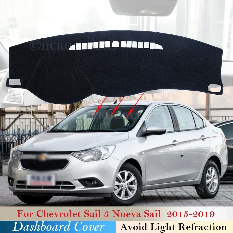 Dashboard Cover Protective Pad for Chevrolet Sail 2015 2016 2017 2018 2019 Car Accessories Dash Board Sunshade New Nueva Sail 3