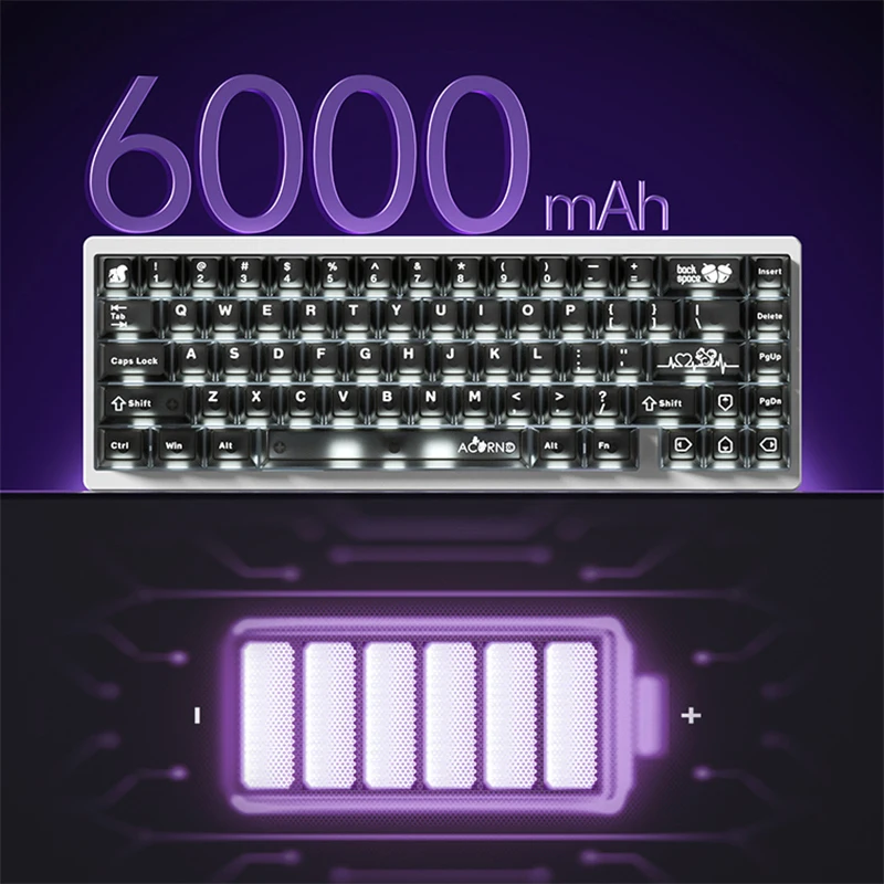 2025 WEIKAV UNT-65 Series 3 Mode Aluminum Tuo Tuo Mechanical Keyboard Kit 6000mah Long Battery Life Boys Game Essential Keyboard