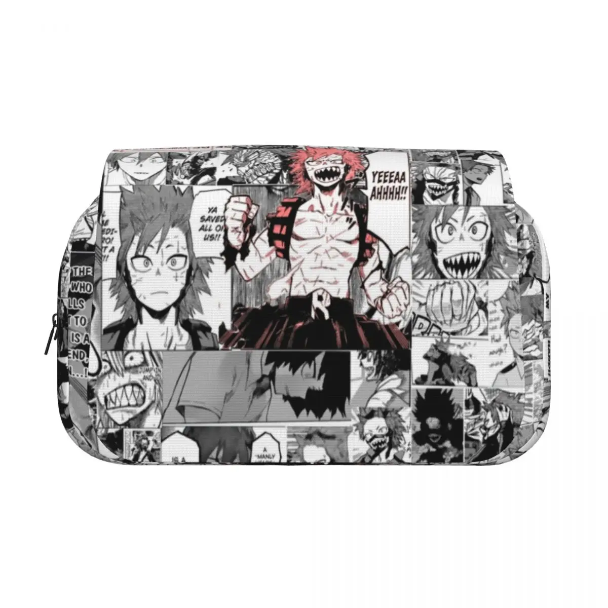 My H-Hero A-Academia Anime Double Clamshell Pen Case Pencilcases Pen Holder for Student Bag School Supplies Zipper Stationery