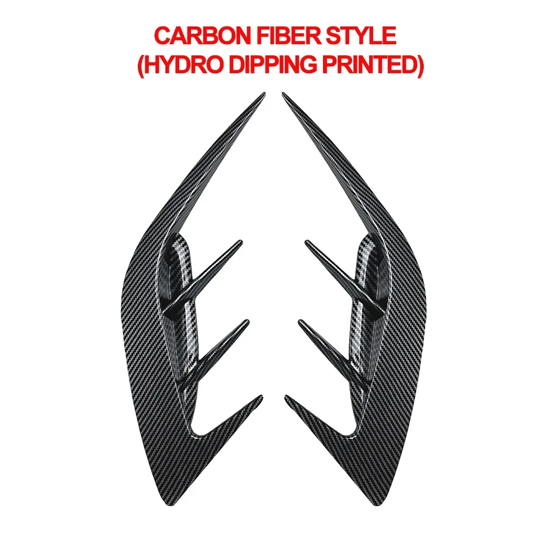 2Pcs Rear Bumper Side Vent C Canard Covers For KIA Stinger 2017-2023 Front Bumper Trim Canards Car Styling Accessory