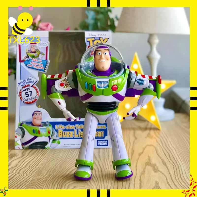 

Toy Story Buzz Lightyear Electric Walking Robot Doll Action Figure Pixar Character Birthday Gift for Kids Collectible Toy Model