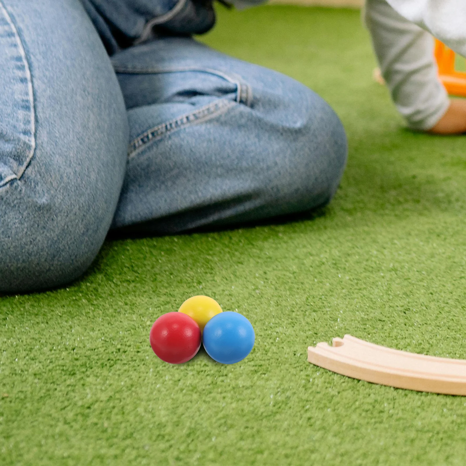 Set di palline rotonde in legno per bambini Giochi all'aperto Sfere in legno Palline sfuse Giocattoli per bambini Giochi da cortile Accessori
