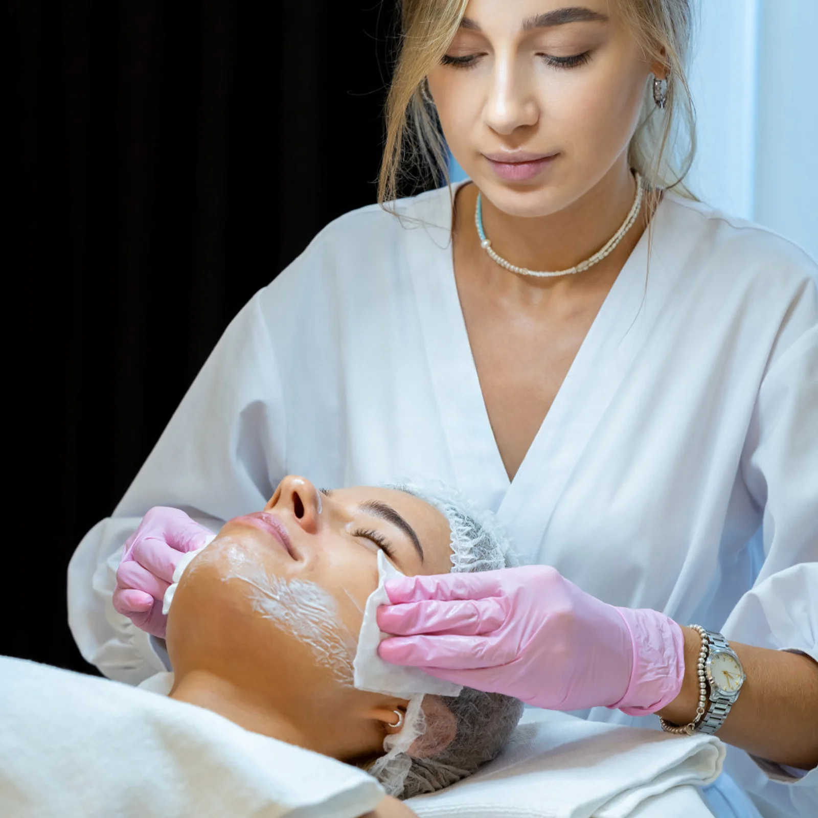 عبوتان من وسادات القطن القابلة للتمدد لإزالة مكياج الوجه وأقنعة الوجه المضغوطة الرطبة بحجم السفر #1