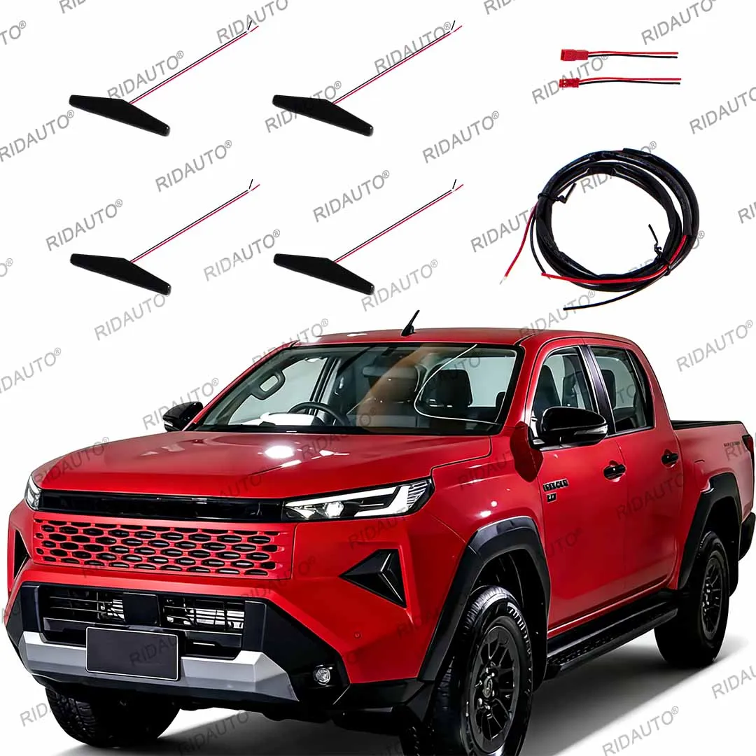 Nachrüstbare DIY LED-Lkw-Leuchten in Amber, Gelb und Weiß für Hilux Travo 2026 OverLand, Signal-LED-Tagfahrlicht, modifiziertes Kühlergrilllicht – Detail 6
