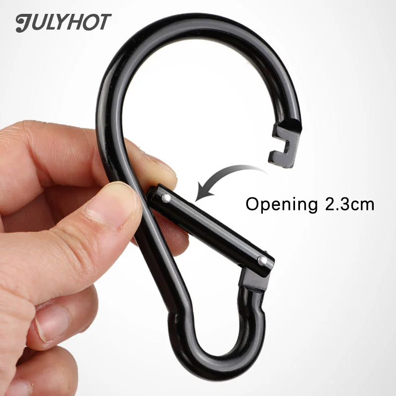 Aluminum Alloy Carabiner Hooks Gourd Shape Non-locking Design Large Hiking Camping Carabiner Quick Link Lock Ring Carabiner Hook