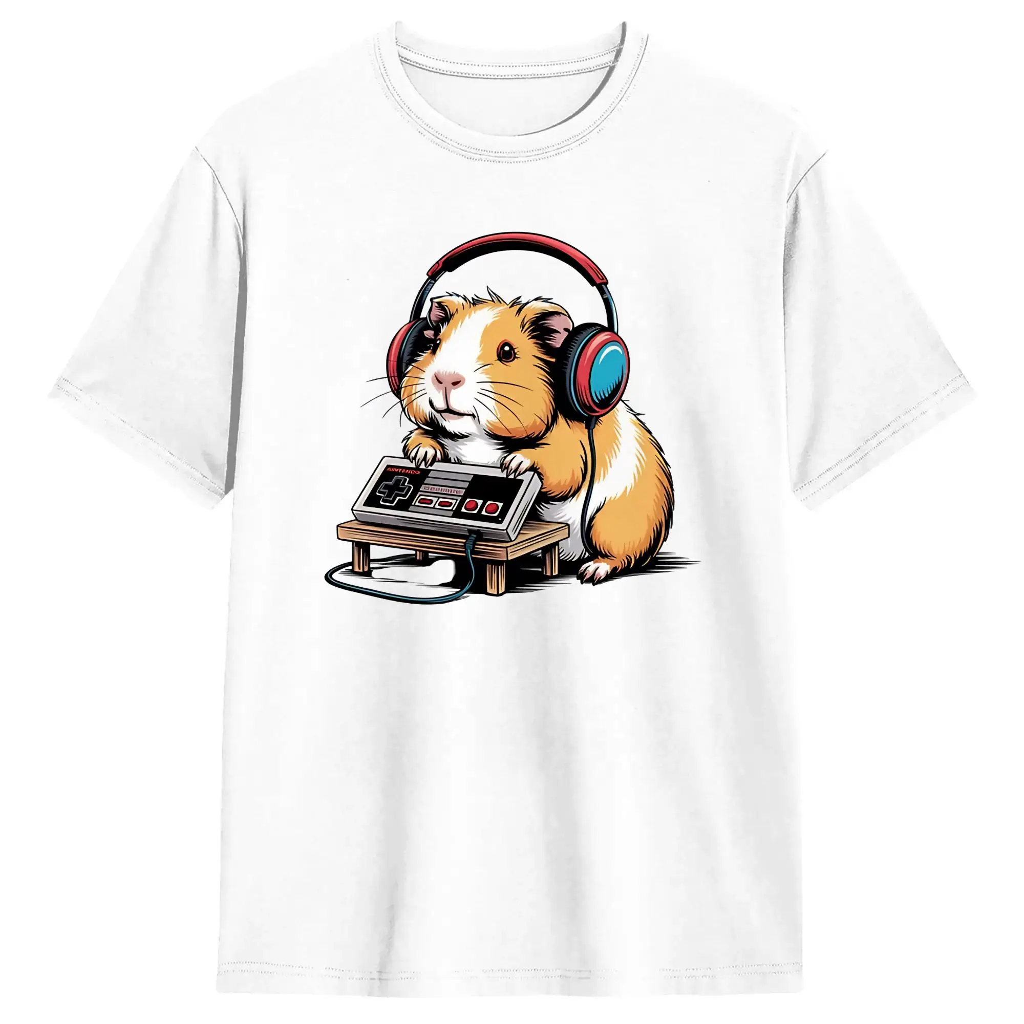 2026 Guinea Pig Gamer Video Gaming Animal Rodent Love T-Shirts for Men Cotton Tees Short Sleeve T Shirt Summer Clothing