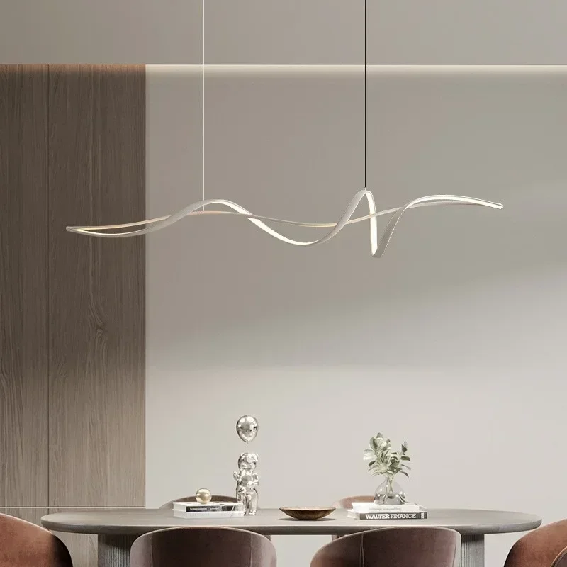 Matte Black LED Kitchen Island Pendant Light Modern Hanging Lamp for Dining Room & Bar Stylish Lighting Fixtures