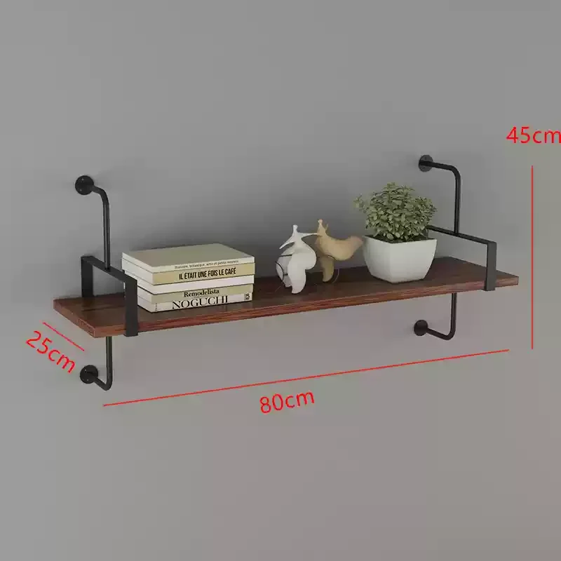 رف عتيق مثبت على الحائط، لوح عائم من الحديد، رف كتب مثبت على الحائط على الطراز الصناعي، رف عرض جداري بسيط #5