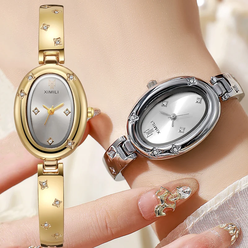 

Fashion Brand Bracelet Women Watches Diamond Encrusted Quartz Watch Pigeon Egg Dial Gold Watch Ladies Watch Relojes Para Mujer
