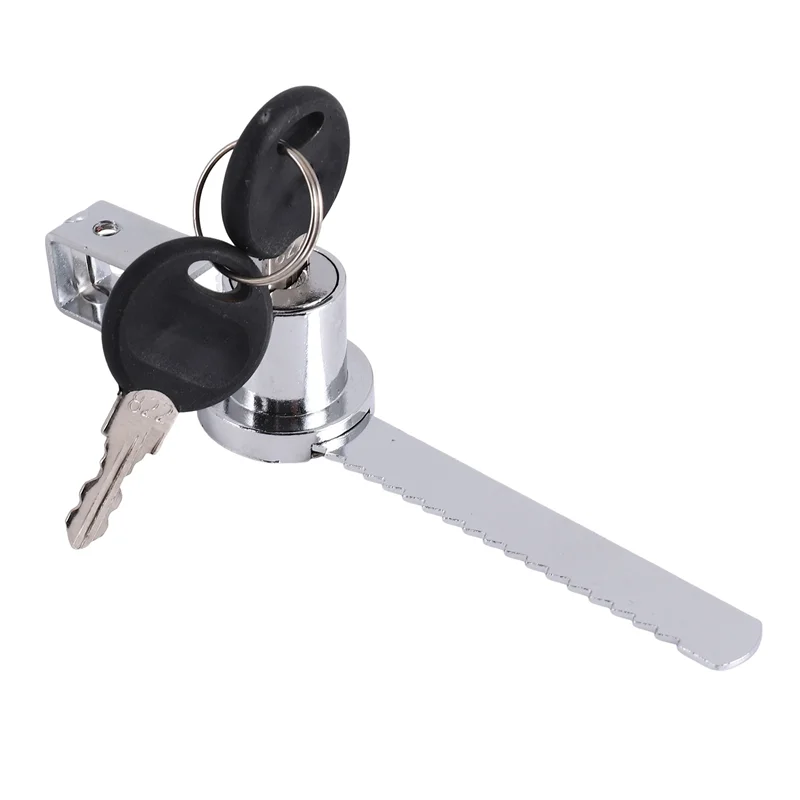 T21C 3X Display Case Lock Sliding Glass Door Ratchet Lock Security Glass Cabinet Lock With 6 Keys