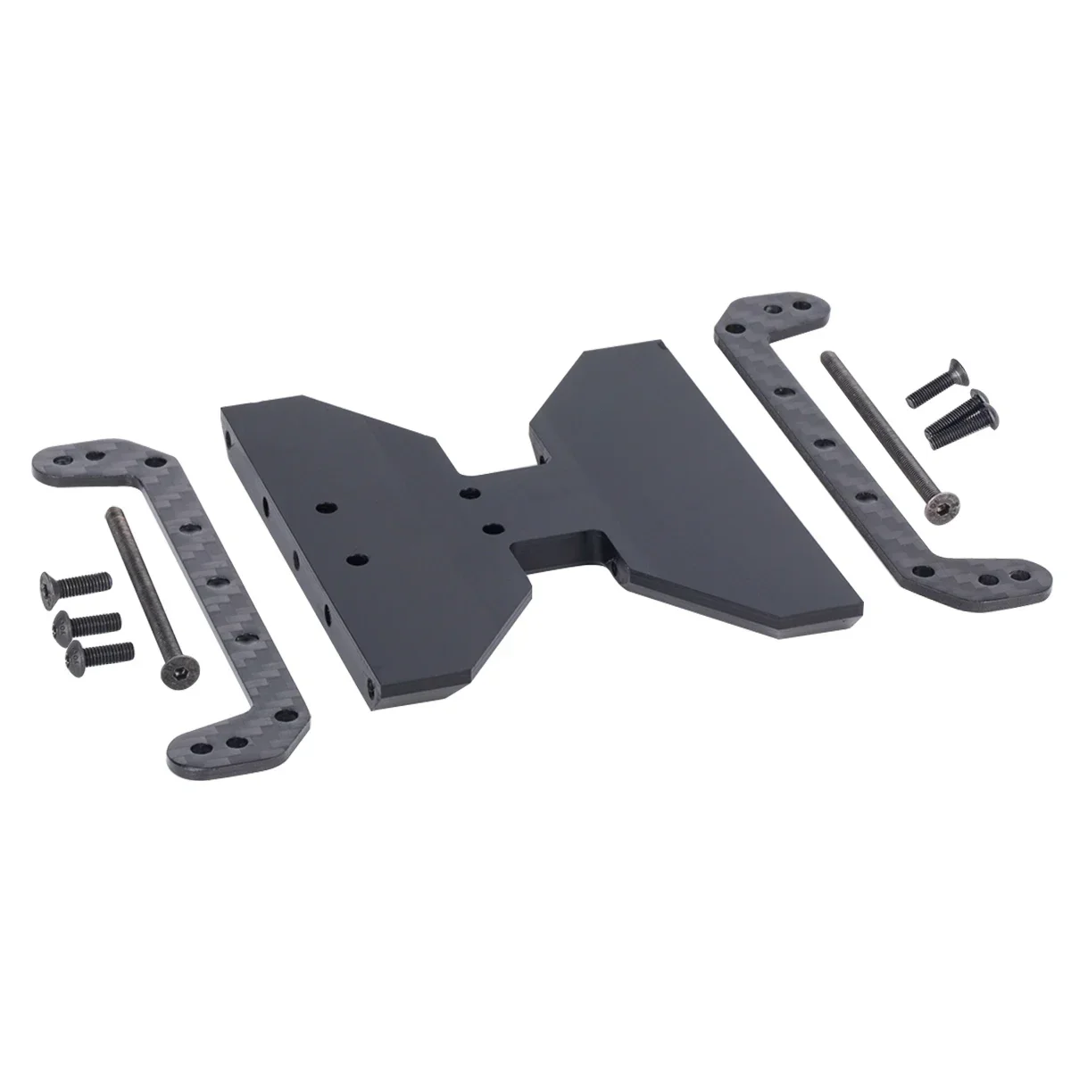 Carbon Fiber Chassis Skid Plate Delrin Transmission Plate for 1/10 RC Crawler Car Axial SCX10 Capra 1.9 UTB F9 Upgrade Parts