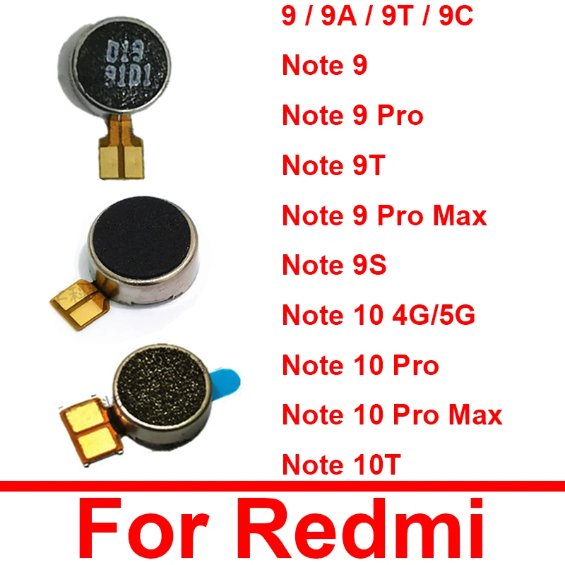 New Motor Vibrator Module For XiaoMi Redmi 9A 9C Note 9 9T 9S 10 Pro Max Note 10T 4G 5G Vibration Repair Parts