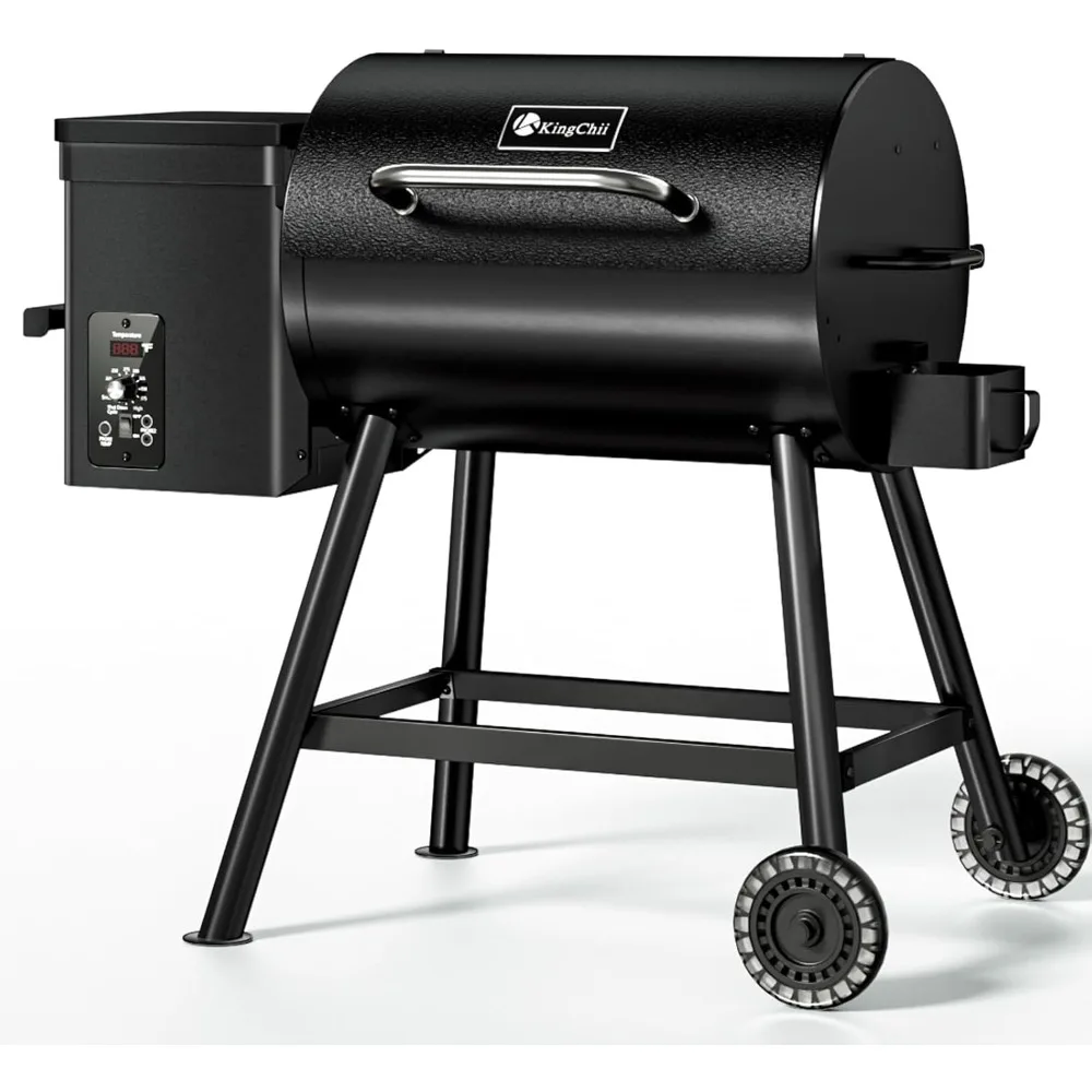 Electric Wood Pellet Grill & Smoker, 456 SQ.IN Grill Capacity, with PID Temperature Control (180-425°F) for Backyard Camping