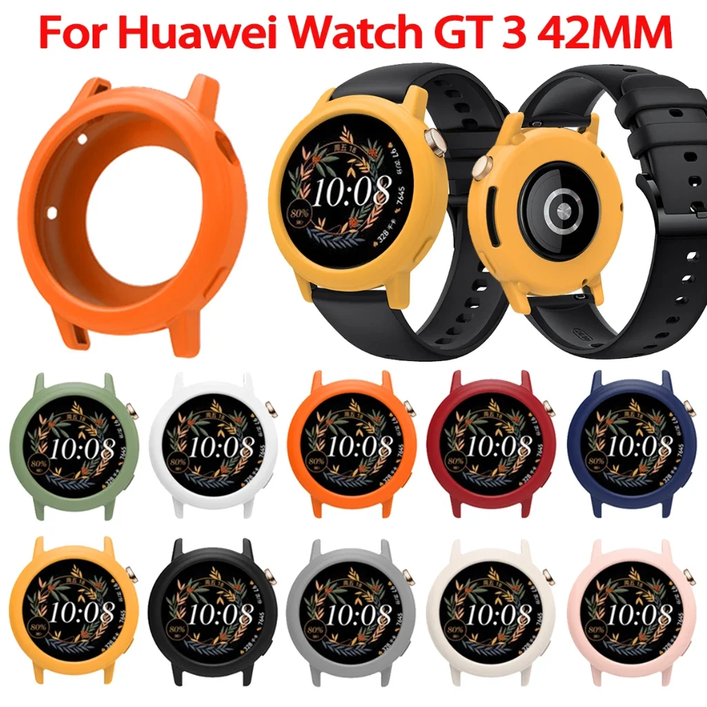 

Мягкий силиконовый защитный чехол для Huawei Watch GT 3 42 мм, рамка из ТПУ, бампер, полый корпус, аксессуары для часов