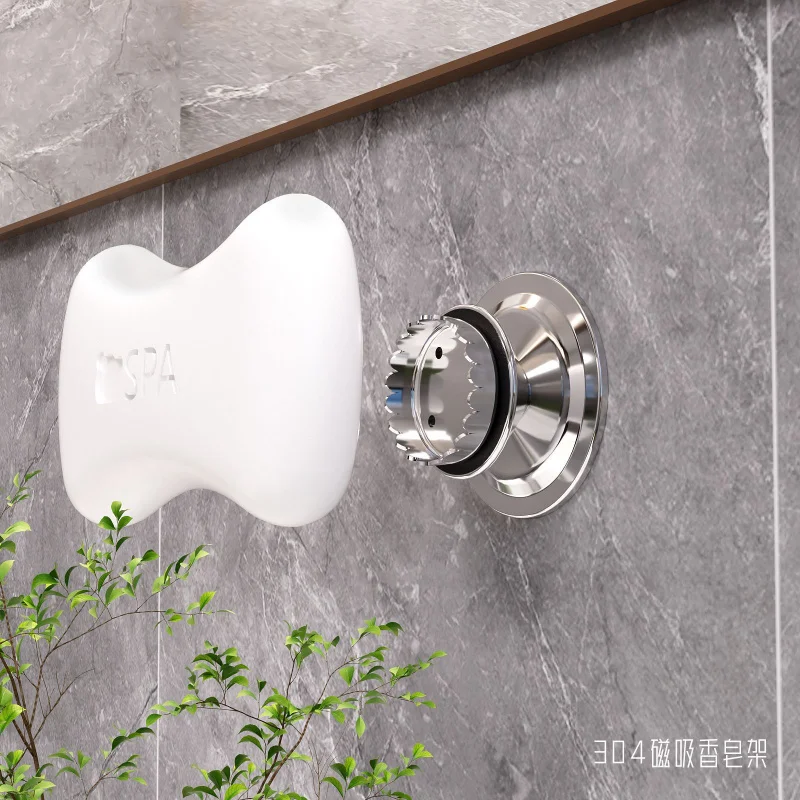 Cross-Border Nail-Free Stainless Steel Soap Holder Soap Holder Home Hanging Wall Punch-Free Wall-Mounted Drain Simple Soap Holde