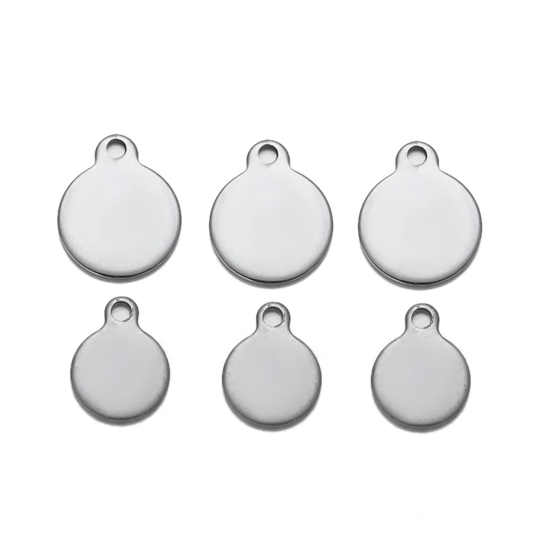 10pcs/lot Round Blank Tag Pendant For DIY Necklaces Bracelets Earring Charms Jewelry Making Accessories Supplies Crafts Findings