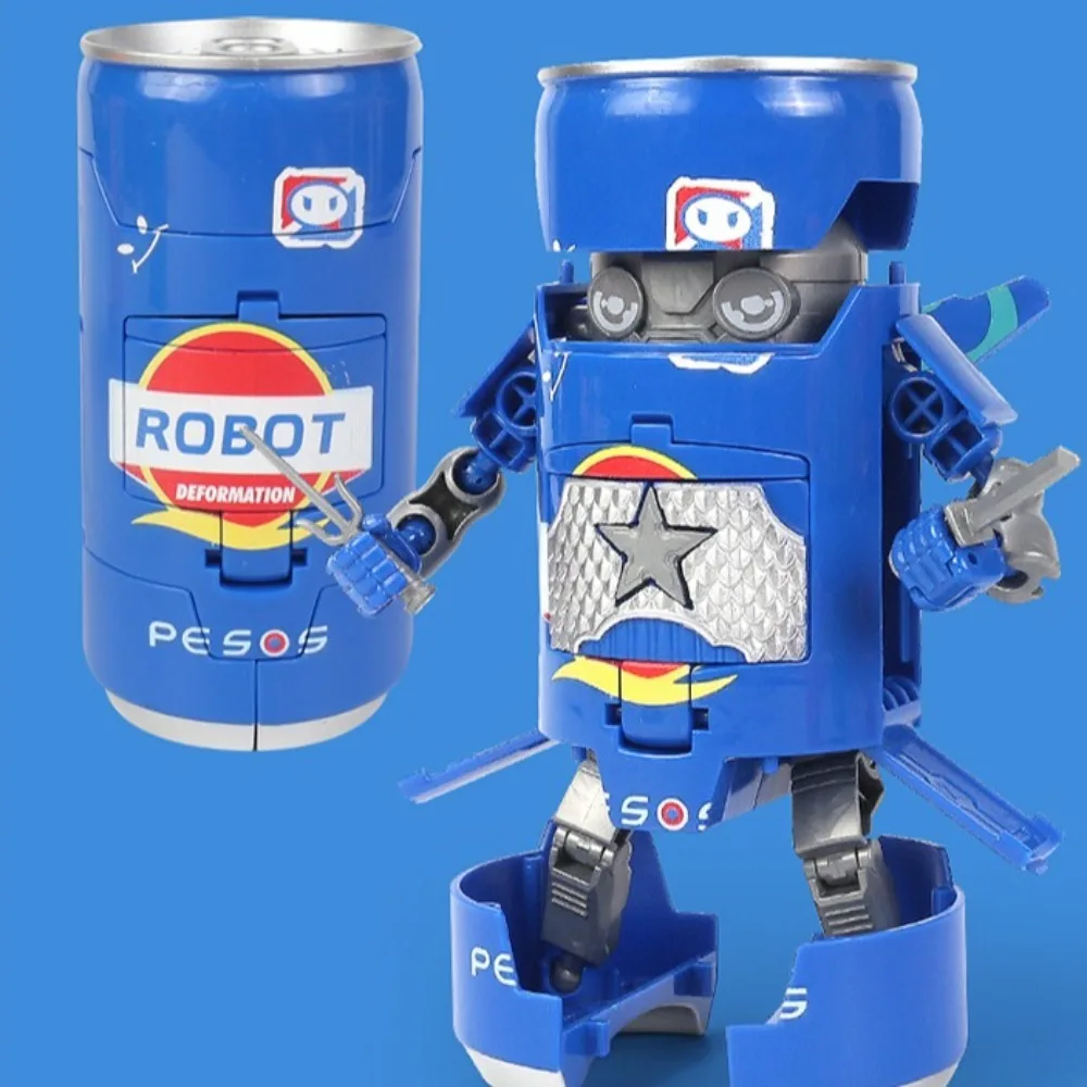 Mecha Model Zdeformowany Robot Sody Figurki Edukacyjne Deformacja Butelka Robot Zabawna Cola Napój Puszka Transformująca Robot