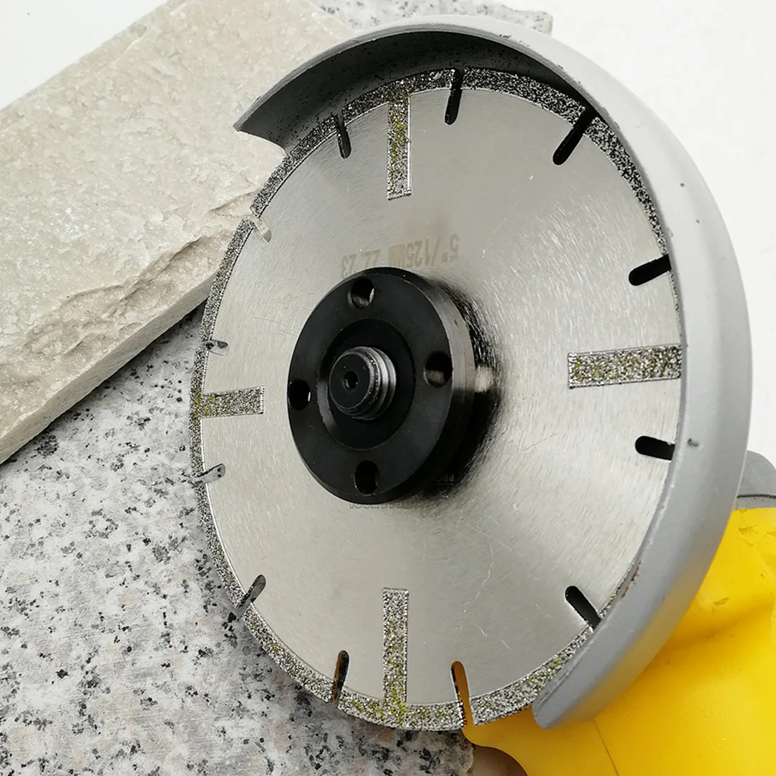 SHDIATOOL 1Pc Dia125mm Electroplated Diamond Cutting Disc Granite Marble Saw Blade Both Side 5Inch Reinforced Diamond Cutter